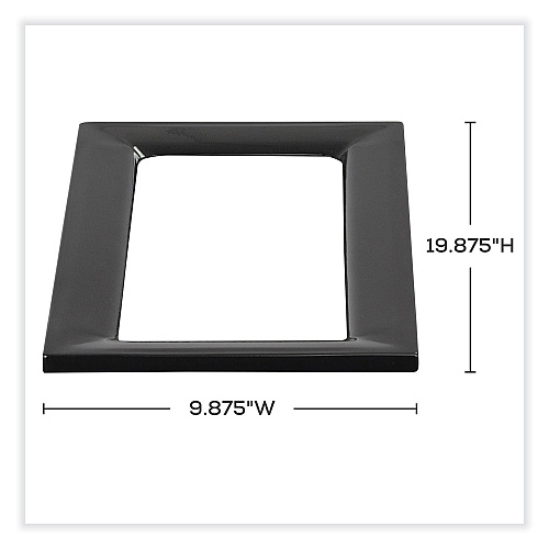 Safco Mixx Recycling Center Lid, 9.87w x 19.87d x 0.62h, Black (9450BL)