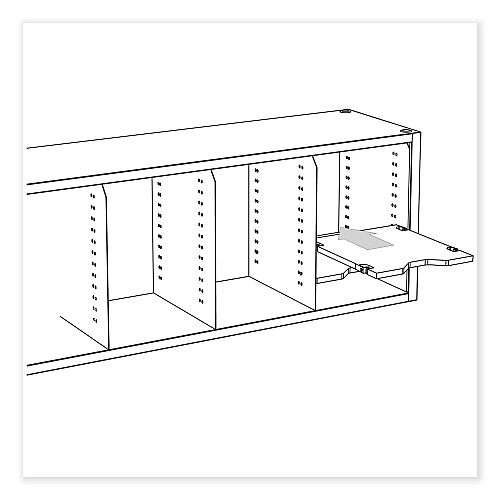 Safco E-Z Sort Additional Mail Trays, 5 Shelves, 11 x 12.5 x 0.5, Black (7753BL)