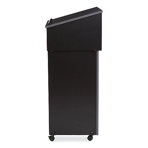 Oklahoma Sound Tabletop Lectern and AV Cart/Lectern Base, 23.75 x 19.87 x 47.5, Black (22112BK)