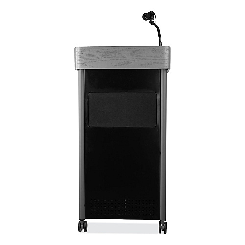 Oklahoma Sound Greystone Lectern with Sound, 23.5 x 19.25 x 45.5, Charcoal Gray (GSLS)