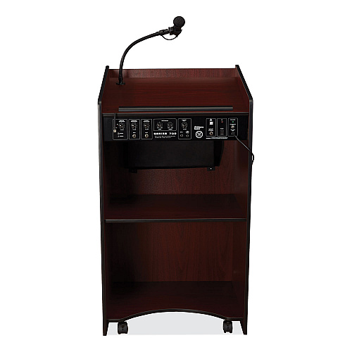 Oklahoma Sound Aristocrat Sound Lectern, 25 x 20 x 46, Mahogany (6010MY)