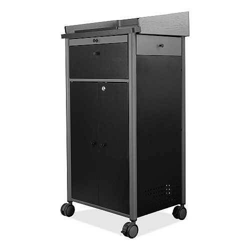 Oklahoma Sound Greystone Lectern, 23.5 x 19.25 x 45.5, Charcoal Gray (GSL)