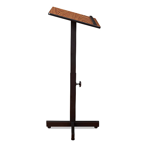 Oklahoma Sound Portable Presentation Lectern Stand, 20 x 18.25 x 44, Medium Oak (70MO)