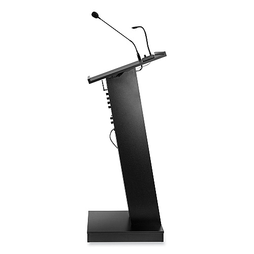 Oklahoma Sound ZED Lectern with Speaker, 19.75 x 19.75 x 49, Black