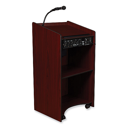 Oklahoma Sound Aristocrat Sound Lectern, 25 x 20 x 46, Mahogany (6010MY)
