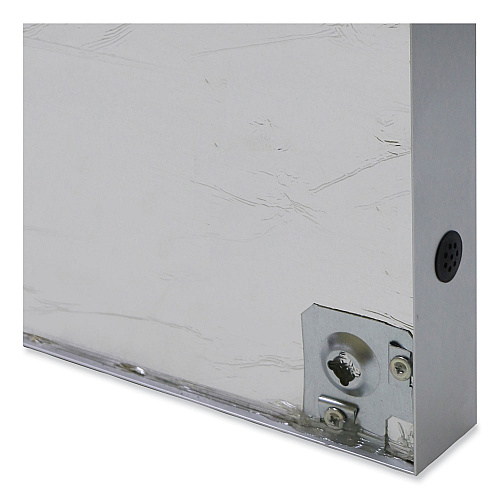 Ghent 1 Door Enclosed Vinyl Bulletin Board with Satin Aluminum Frame, 36 x 36, Silver Surface (PA13636VX193)