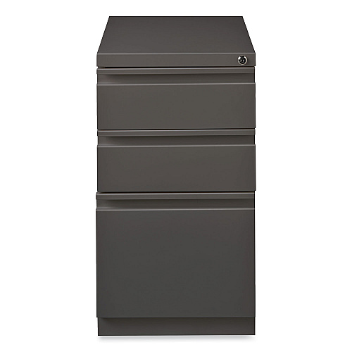 Hirsh Industries Full-Width Pull 20 Deep Mobile Pedestal File, 3-Drawer: Box/Box/File, Letter, Medium Tone, 15x19.88x27.75 (19354)