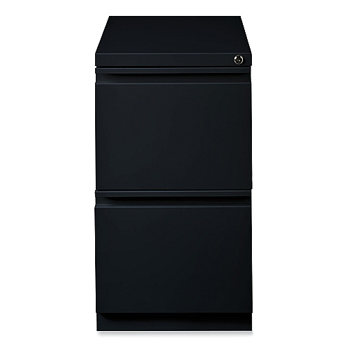 Hirsh Industries Full-Width Pull 20 Deep Mobile Pedestal File, 2-Drawer: File/File, Letter, Black, 15 x 19.88 x 27.75 (18578)