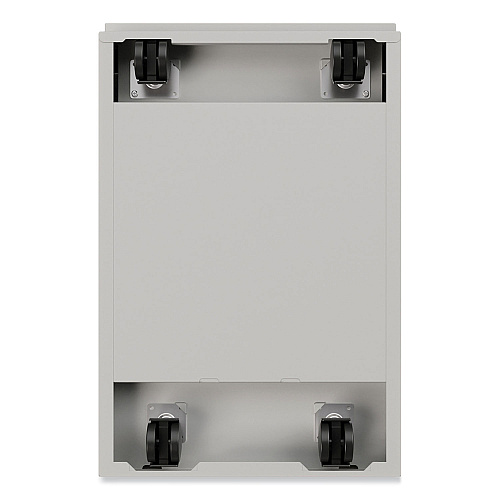 Hirsh Industries Full-Width Pull 20 Deep Mobile Pedestal File, 3-Drawer: Box/Box/File, Letter, Arctic Silver, 15 x 19.88 x 27.75 (24110)
