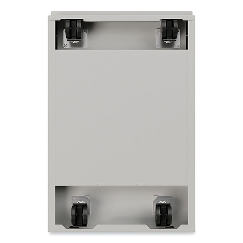 Hirsh Industries Full-Width Pull 20 Deep Mobile Pedestal File, 2-Drawer: File/File, Letter, Arctic Silver, 15 x 19.88 x 27.75 (24111)