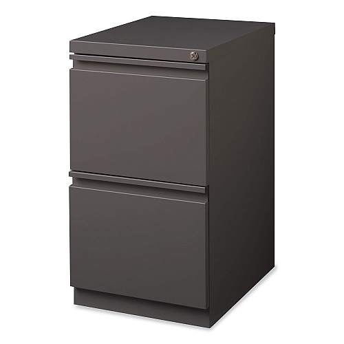 Hirsh Industries Full-Width Pull 20 Deep Mobile Pedestal File, 2-Drawer: File/File, Letter, Medium Tone, 15 x 19.88 x 27.75 (19358)