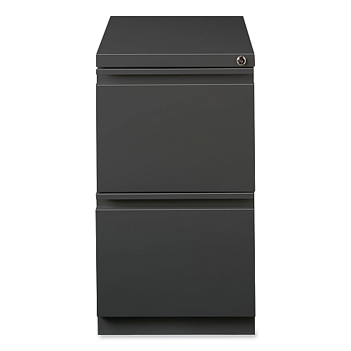 Hirsh Industries Full-Width Pull 20 Deep Mobile Pedestal File, 2-Drawer: File/File, Letter, Charcoal, 15 x 19.88 x 27.75 (19328)