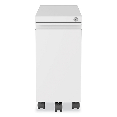 Hirsh Industries Zip Mobile Pedestal File, 1-Drawer, File, Legal/Letter, White, 10 x 19.88 x 21.75 (24106)