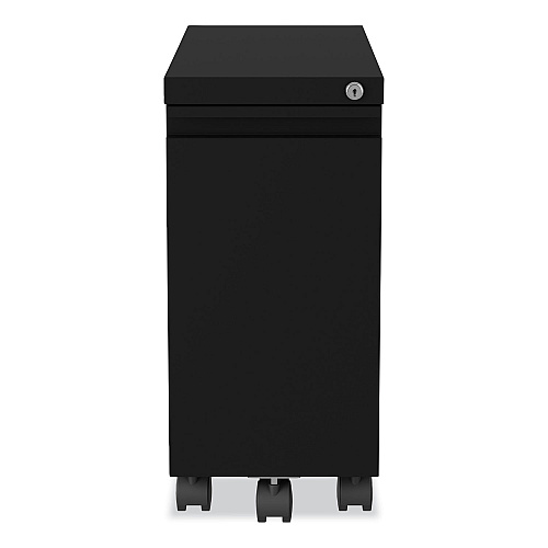 Hirsh Industries Zip Mobile Pedestal File, 1-Drawer: File, Legal/Letter, Black, 10 x 19.88 x 21.75 (22651)