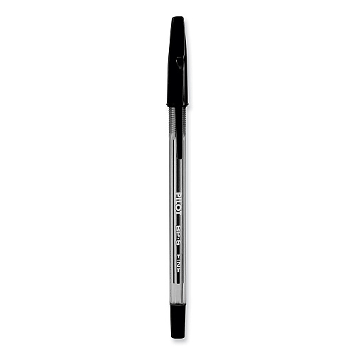 Pilot Better Ballpoint Pen, Stick, Fine 0.7 mm, Black Ink, Smoke Barrel, Dozen (35011)