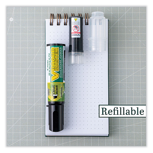 Pilot BeGreen V Board Master Dry Erase Marker, Medium Chisel Tip, Assorted Colors, 5/Pack (43917)
