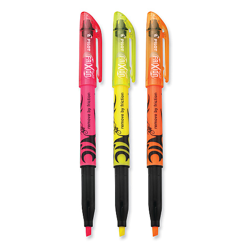 Pilot FriXion Light Erasable Highlighter, Assorted Ink Colors, Chisel Tip, Assorted Barrel Colors, 3/Pack (46507)