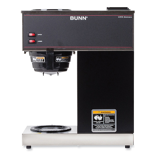 BUNN VPR 12-Cup Commercial Pourover Coffee Brewer, Gray/Stainless Steel (332000015)