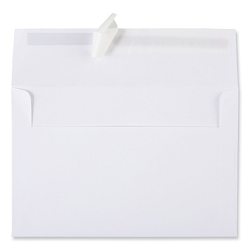 Universal Peel Seal Strip Business Envelope, #A9, Square Flap, Self-Adhesive Closure, 5.74 x 8.75, White, 100/Box (UNV36107)