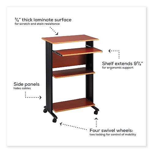Safco Muv Standing Desk, 29.5" x 22" x 45", Cherry (1923CY)