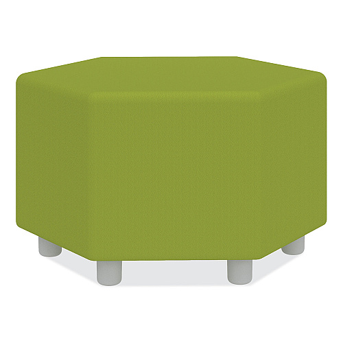 Safco Learn 30" Hexagon Vinyl Ottoman, 30w x 30d x 18h, Green (8124GV)