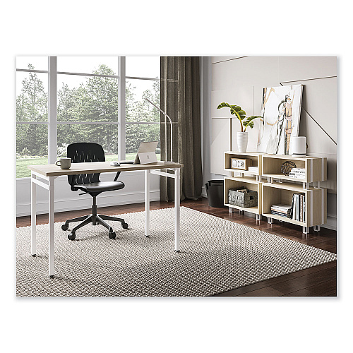 Safco Shell Desk Chair, Supports Up to 275 lb, 17" to 20" Seat Height, Black Seat, Black Back, Black Base (7013BL)