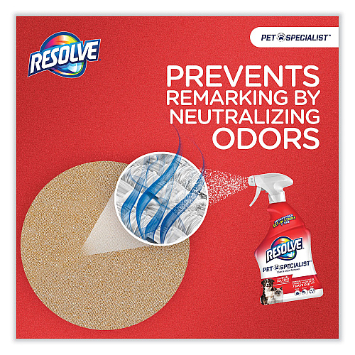 RESOLVE Pet Specialist Stain and Odor Remover, Citrus, 32 oz Trigger Spray Bottle, 12/Carton (99850CT)