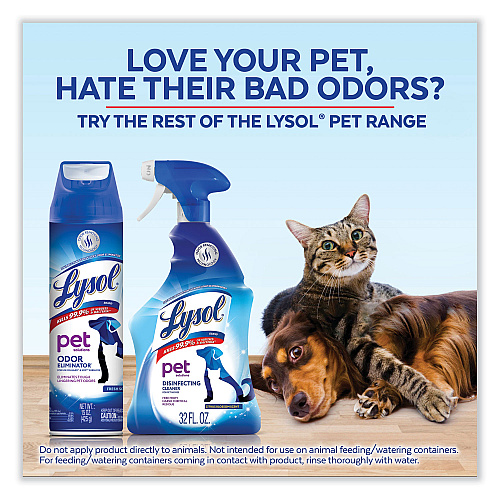 Lysol&reg; Disinfectant Spray II Pet Odor Eliminator, Fresh, 15 oz Aerosol Spray, 12/Carton (99804CT)