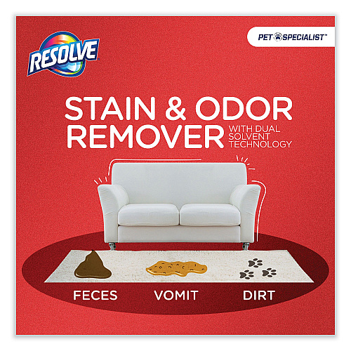 RESOLVE Pet Specialist Stain and Odor Remover, Citrus, 32 oz Trigger Spray Bottle, 12/Carton (99850CT)