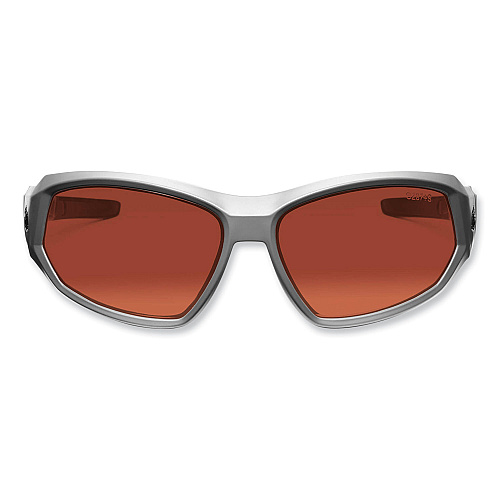 ergodyne Skullerz Loki Safety Glasses/Goggles, Gray Nylon Impact Frame, Polarized Copper Polycarbonate Lens (56121)