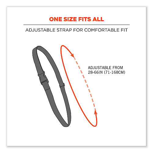 ergodyne Squids 3134 Barcode Scanner Lanyard Sling, 28" to 66" Long, Black (19166)