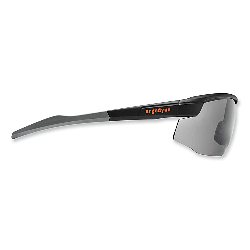 ergodyne Skullerz Skoll Safety Glasses, Matte Black Nylon Impact Frame, Anti-Fog Smoke Polycarbonate Lens (59033)