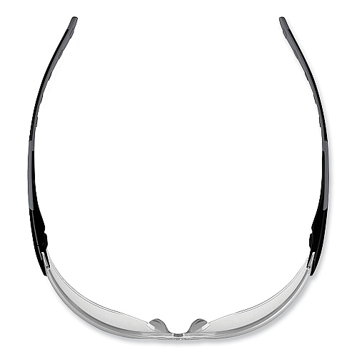 ergodyne Skullerz Saga Frameless Safety Glasses, Black Nylon Impact Frame, Anti-Fog Clear Polycarbonate Lens (59103)