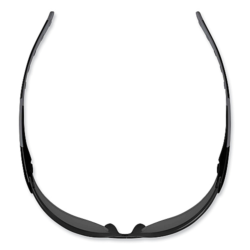 ergodyne Skullerz Saga Frameless Safety Glasses, Black Nylon Impact Frame, Anti-Fog Smoke Polycarbonate Lens (59133)