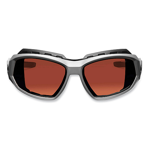 ergodyne Skullerz Loki Safety Glasses/Goggles, Gray Nylon Impact Frame, Polarized Copper Polycarbonate Lens (56121)