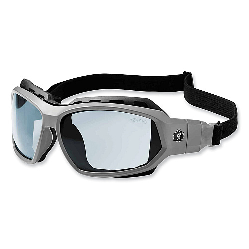ergodyne Skullerz Loki Safety Glasses/Goggles, Matte Gray Nylon Impact Frame, Indoor/Outdoor Polycarbonate Lens (56180)