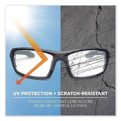 ergodyne Skullerz Odin Safety Glasses, Kryptek Typhon Nylon Impact Frame, Clear Polycarbonate Lens (50500)