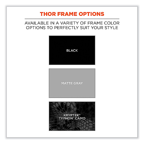 ergodyne Skullerz Thor Safety Glasses, Black Nylon Impact Frame, AntiFog Indoor/Outdoor Polycarbonate Lens (51083)