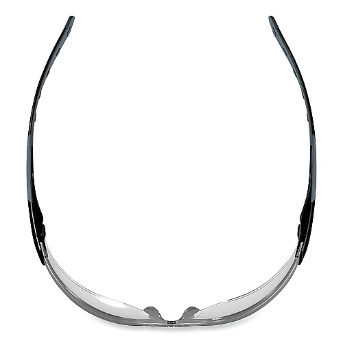 ergodyne Skullerz Saga Frameless Safety Glasses, Black Nylon Impact Frame, Indoor/Outdoor Polycarbonate Lens (59180)