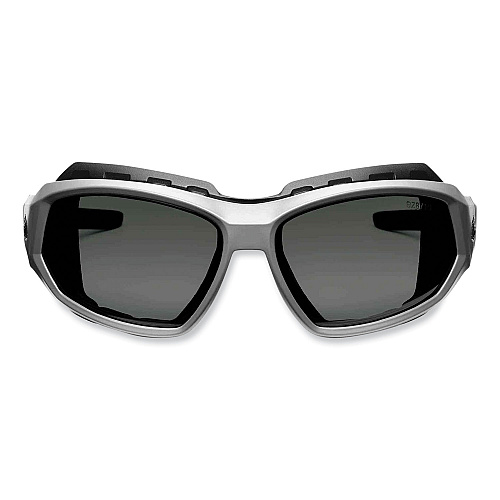 ergodyne Skullerz Loki Safety Glasses/Goggles, Matte Gray Nylon Impact Frame, Polarized Smoke Polycarbonate Lens (56131)