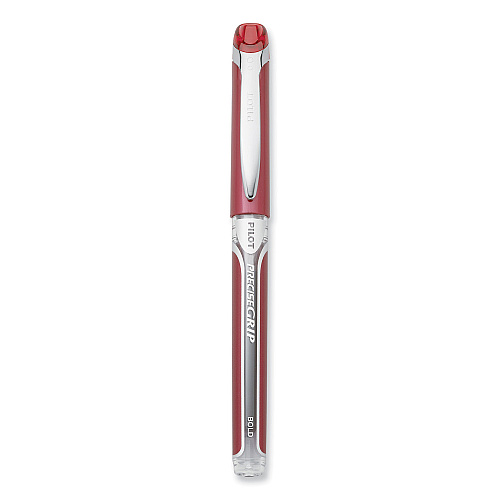 Pilot Precise Grip Roller Ball Pen, Stick, Bold 1 mm, Red Ink, Red Barrel (28903)