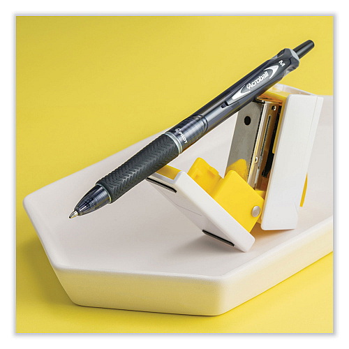 Pilot Acroball Colors Advanced Ink Hybrid Gel Pen, Retractable, Medium 1 mm, Black Ink, Smoke/Black Barrel (31821)