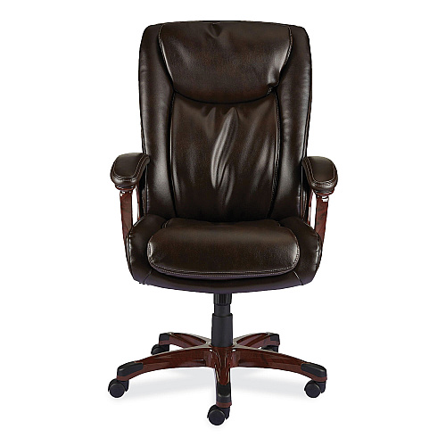 Alera Darnick Series Manager Chair, Supports Up to 275 lbs, 17.13" to 20.12" Seat Height, Brown Seat/Back, Brown Base (ALEDN42B19)