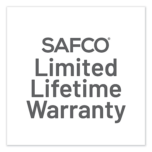 Safco Soft Tough Deluxe Workbench Chair, Supports Up to 250 lb, 22" to 32" Seat Height, Black Seat, Black/Silver Base (6912)