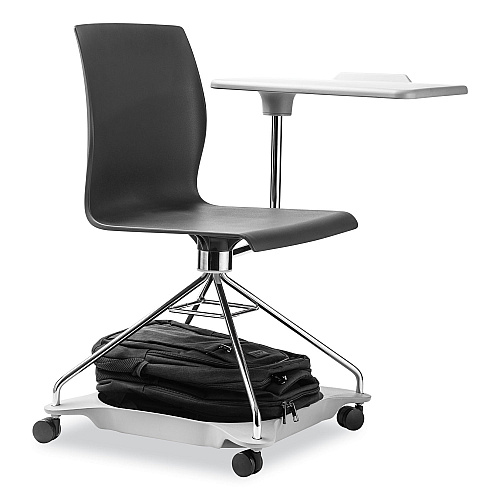 NPS CoGo Mobile Tablet Chair, Supports Up to 440 lb, 18.75" Seat Height, Black Seat, Black Back, Chrome Frame (COGO10)