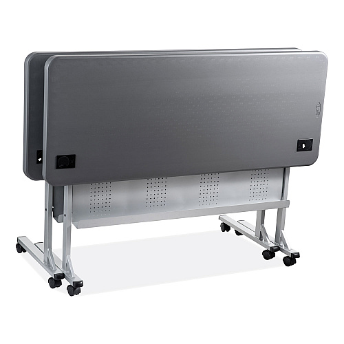 NPS Flip-N-Store Training Table, Rectangular, 24 x 60 x 29.5, Charcoal Gray (BPFT246020)