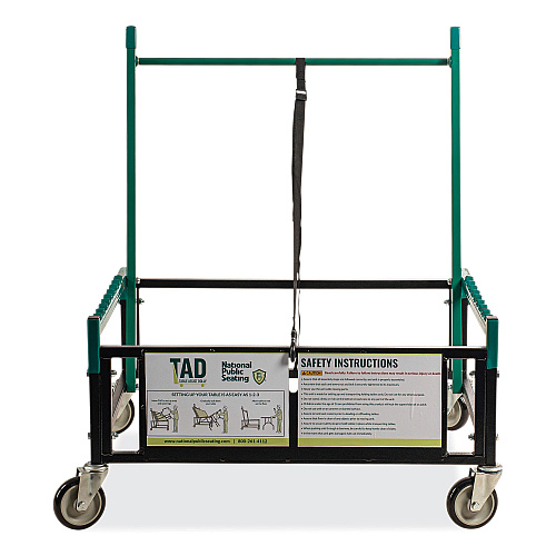 NPS Table Assist Dolly, 1,000 lb Capacity, 38 x 30 x 44.5, Black/Green (TAD)