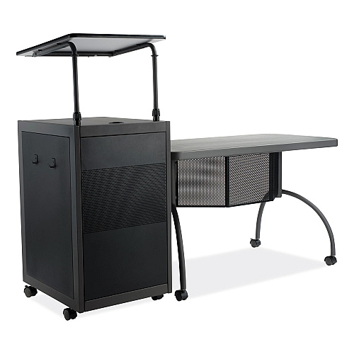 Oklahoma Sound Teacher's WorkPod Desk and Lectern Kit, 68" x 24" x 41", Charcoal Gray (TWP)