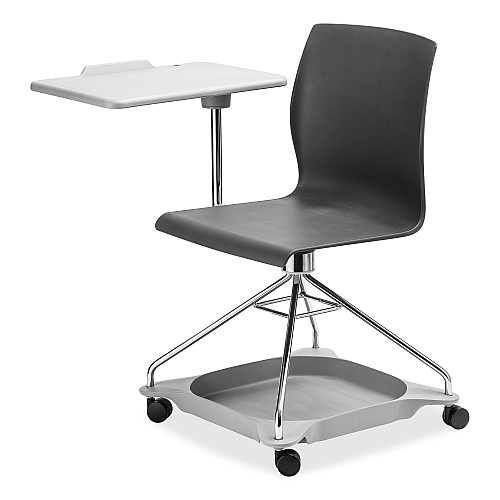 NPS CoGo Mobile Tablet Chair, Supports Up to 440 lb, 18.75" Seat Height, Black Seat, Black Back, Chrome Frame (COGO10)