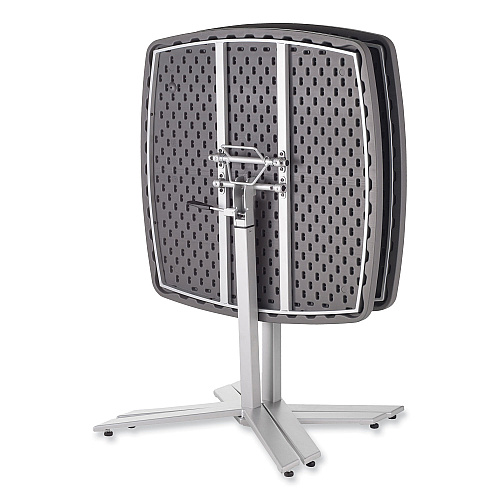 NPS Cafe Time Adjustable-Height Table, Square, 36w x 36d x 30 to 42h, Charcoal Slate (CTT3042)